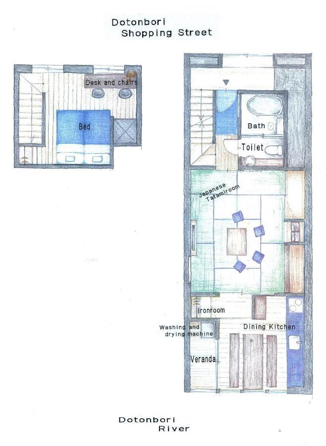 Ferienwohnung Aqua Cite Dotonbori Ōsaka Exterior foto